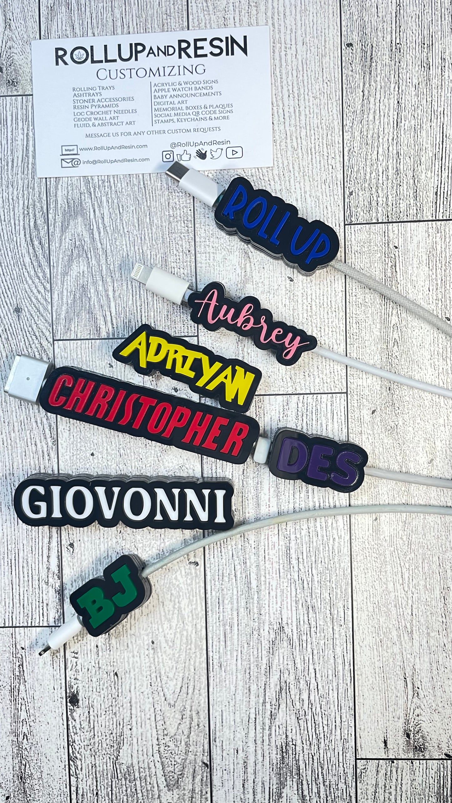 Phone Charger Name Tags