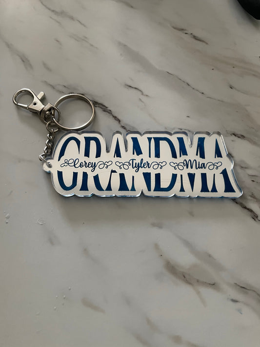 We Love Grandma keychain