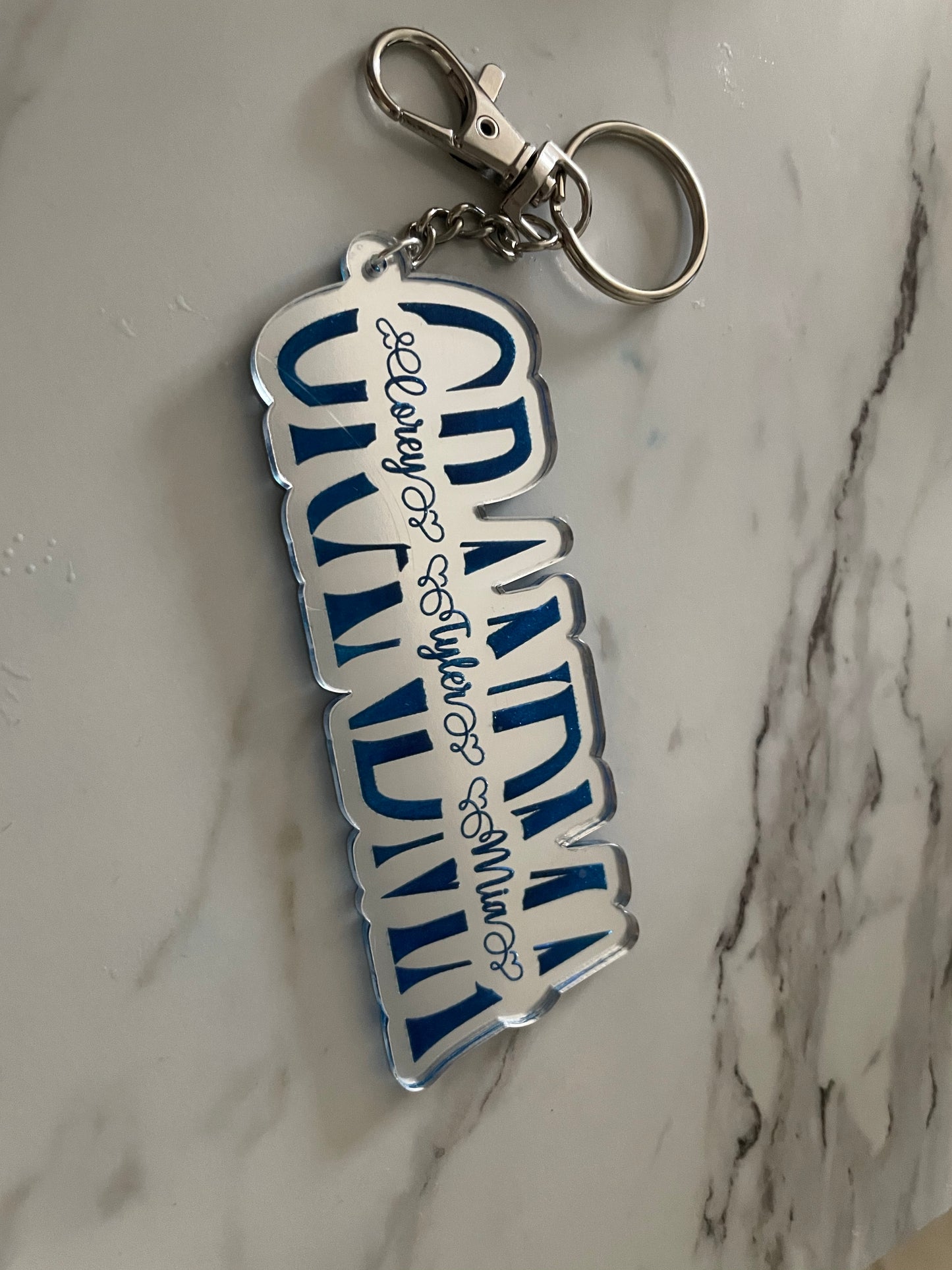 We Love Grandma keychain